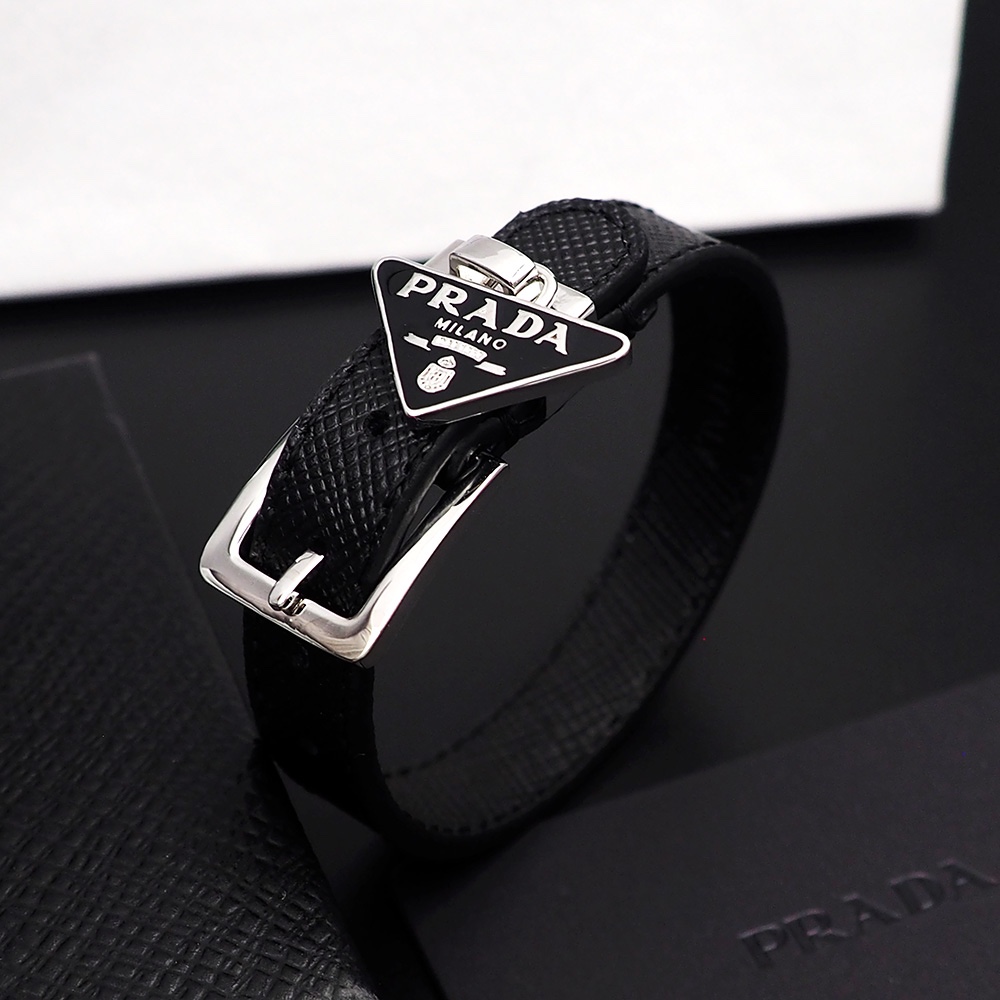 Prada Saffiano Leather Bracelet - DesignerGu