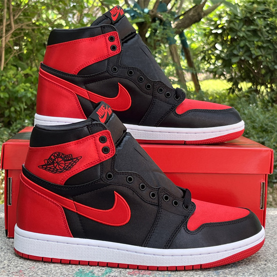 Air Jordan 1 High OG WMNS “Satin Bred” Sneaker     FD4810-061 - DesignerGu