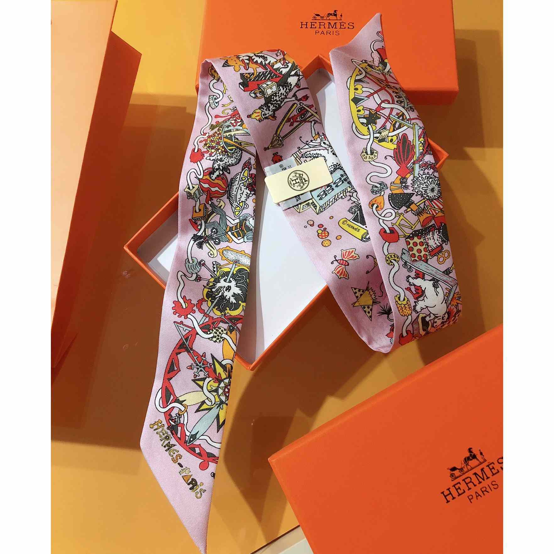 Hermes Twilly Long Scarf Tie - DesignerGu