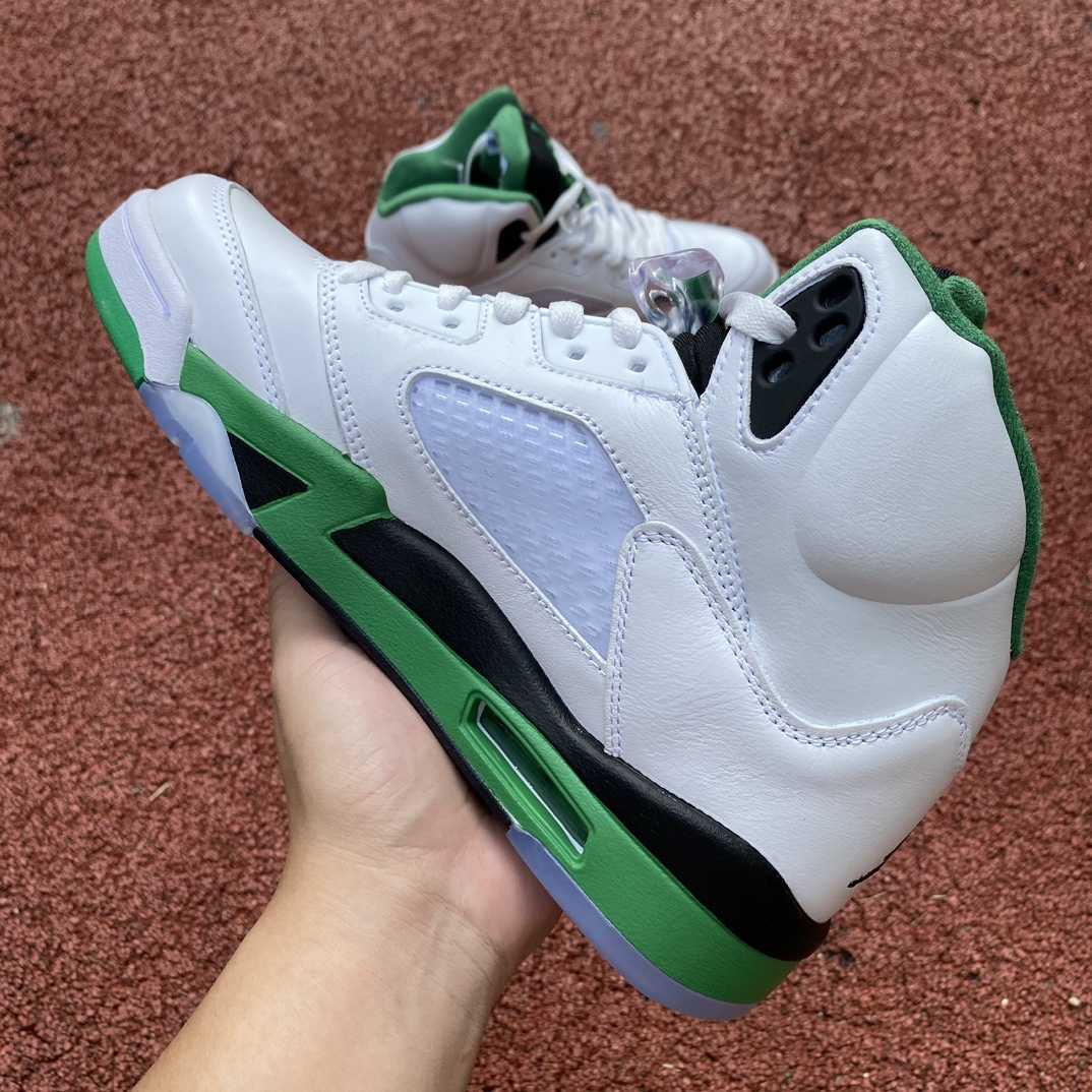 Air Jordan 5 Burgundy Lucky Green Sneakers         dd9336-103 - DesignerGu