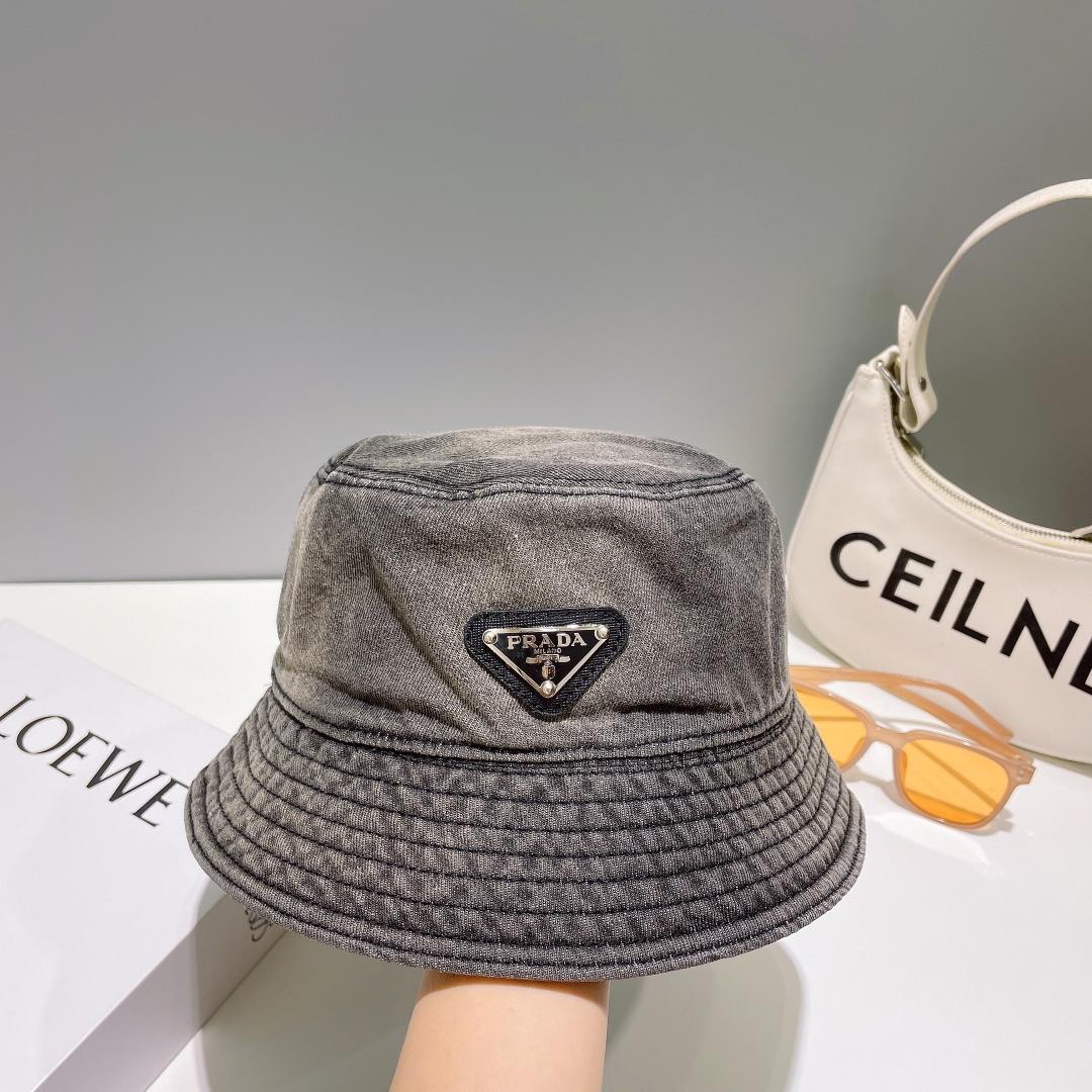 Prada Denim Bucket Hat - DesignerGu