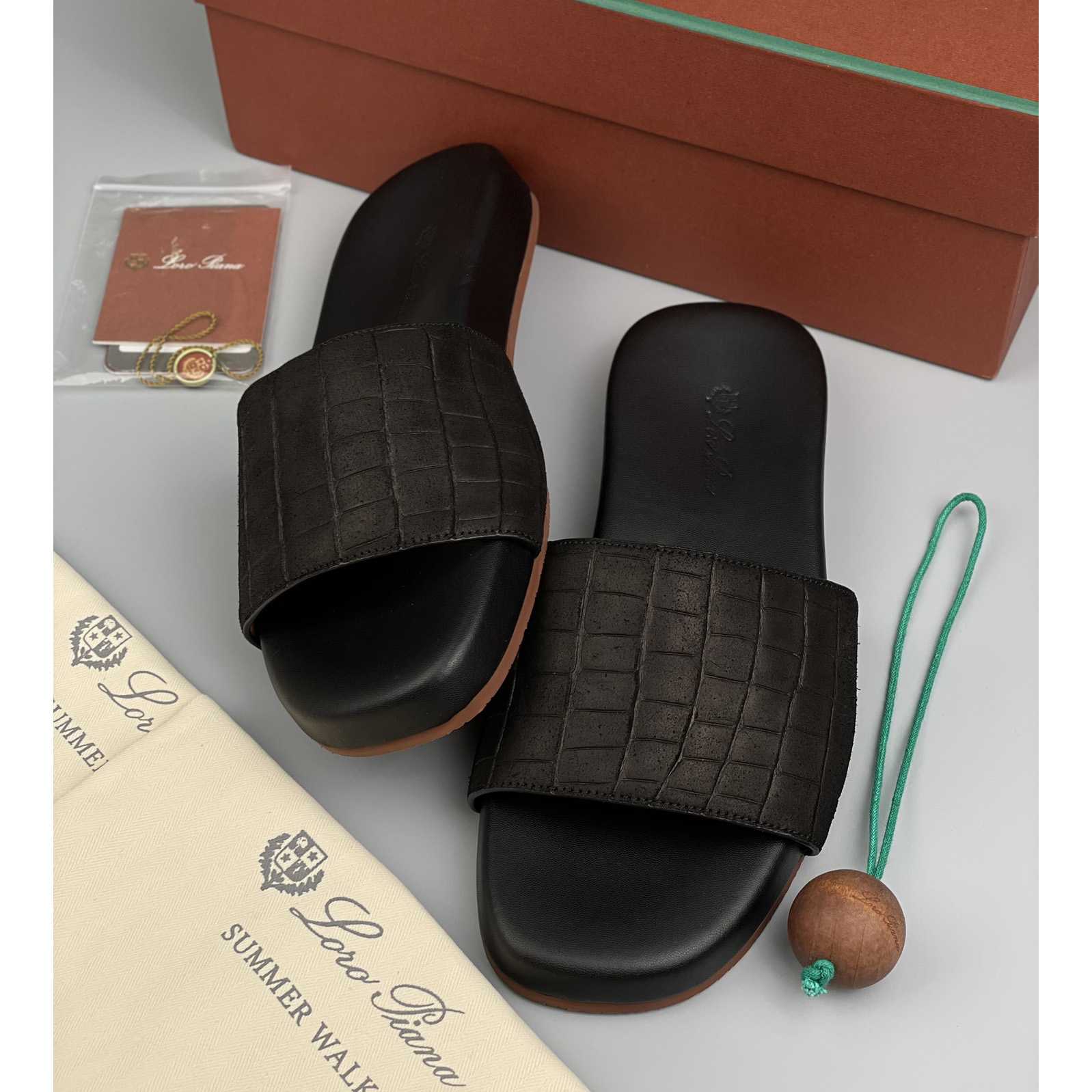 Loro Piana Slide Sandal  - DesignerGu