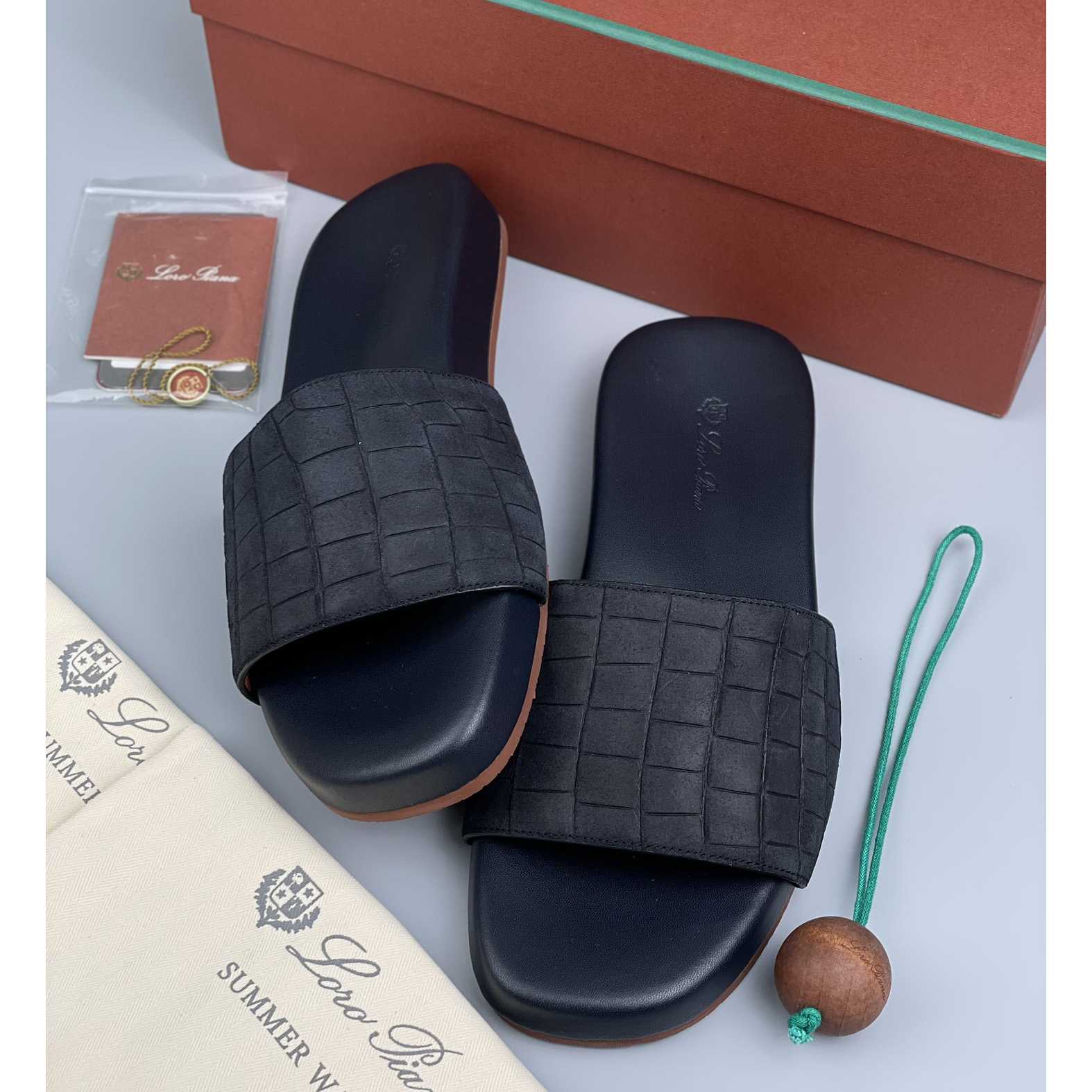 Loro Piana Slide Sandal  - DesignerGu