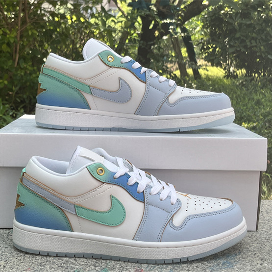 Air Jordan 1 Low SE “Emerald Rise” Sneaker      FN8899-131 - DesignerGu