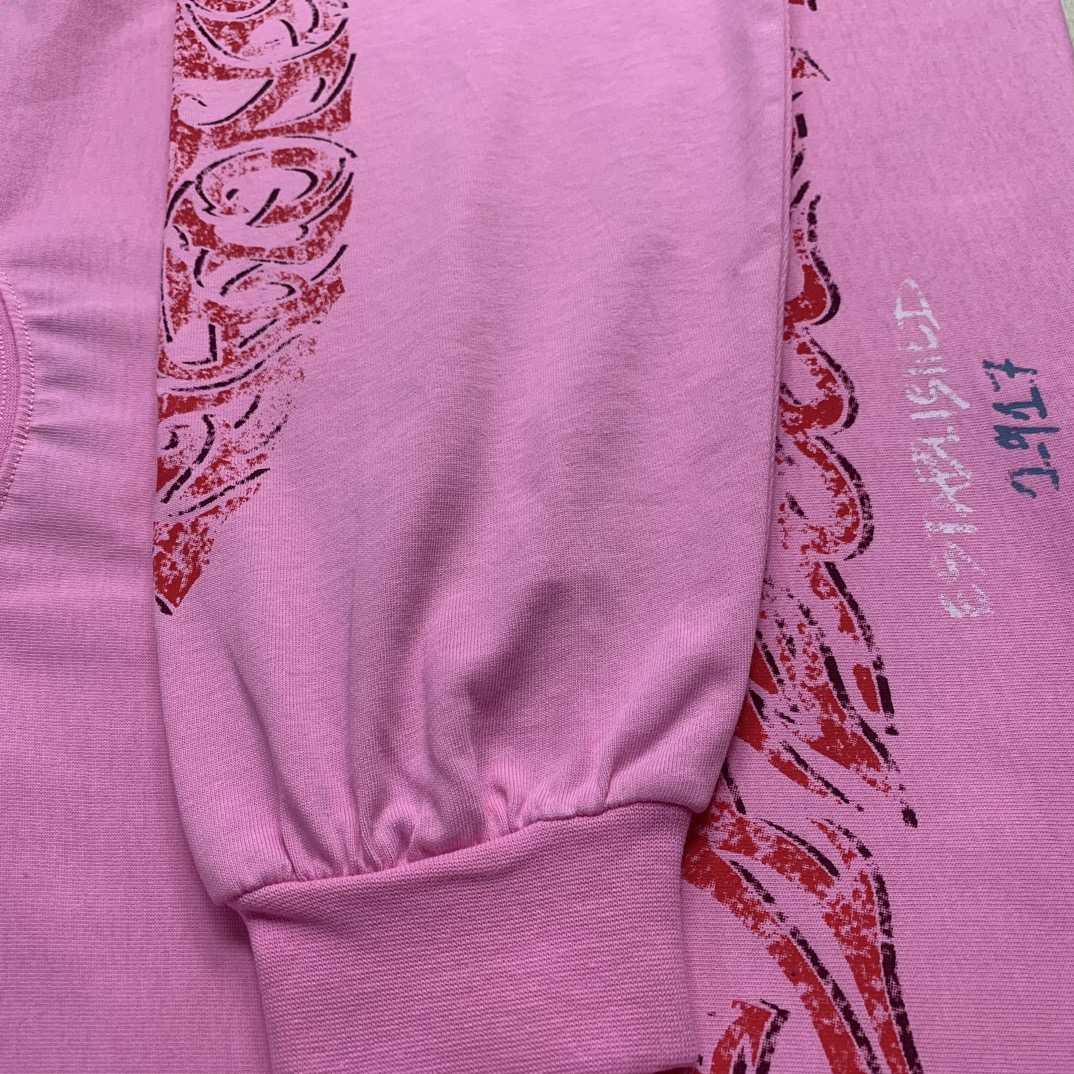 Balenciaga  Long Sleeve T-Shirt Oversized In Pink - DesignerGu