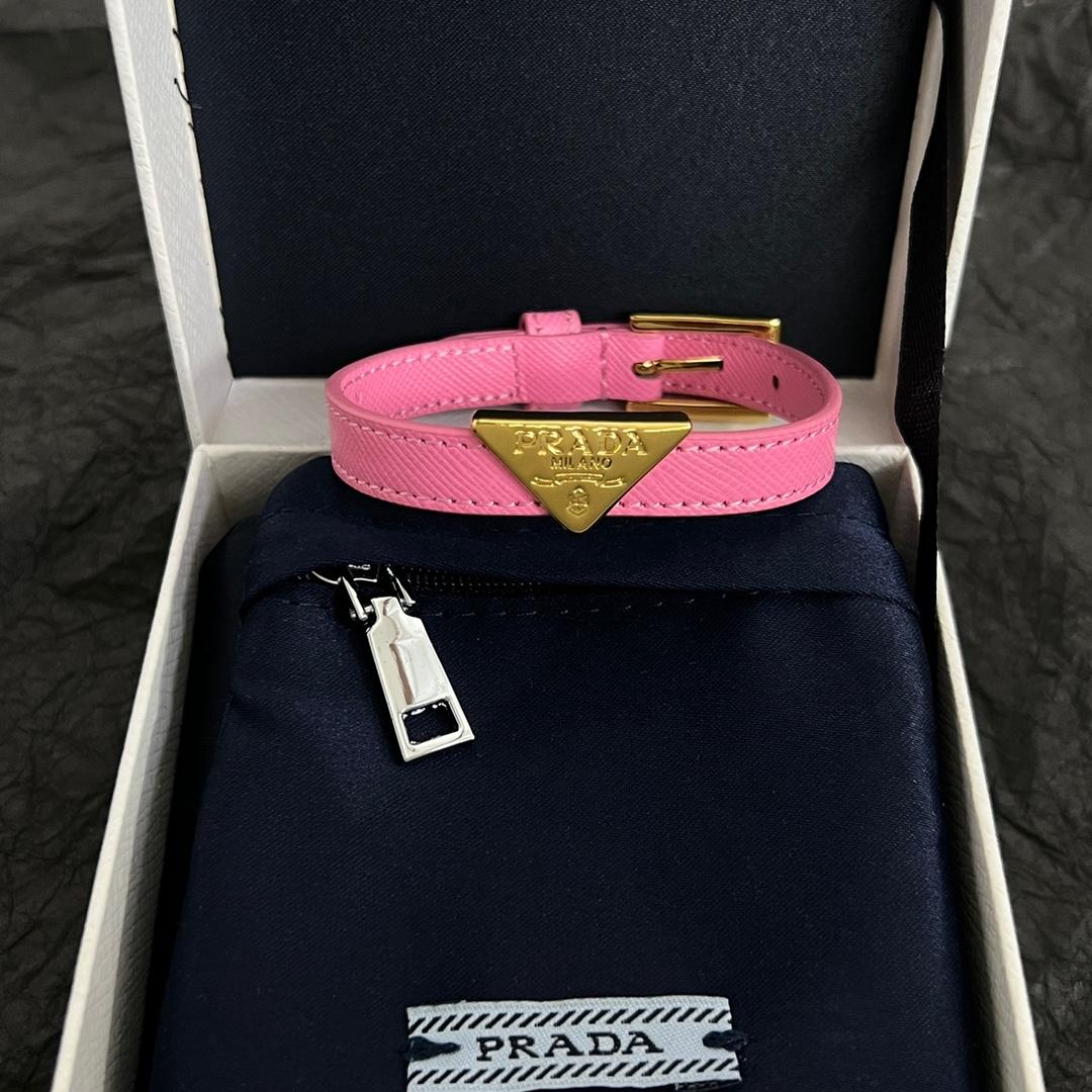 Prada Saffiano Leather Bracelet - DesignerGu