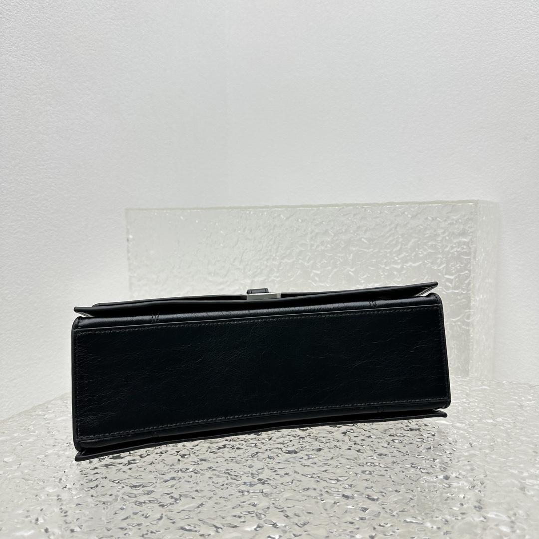 Balenciaga Crush Medium Sling Bag In Black (31x20x10cm) - DesignerGu