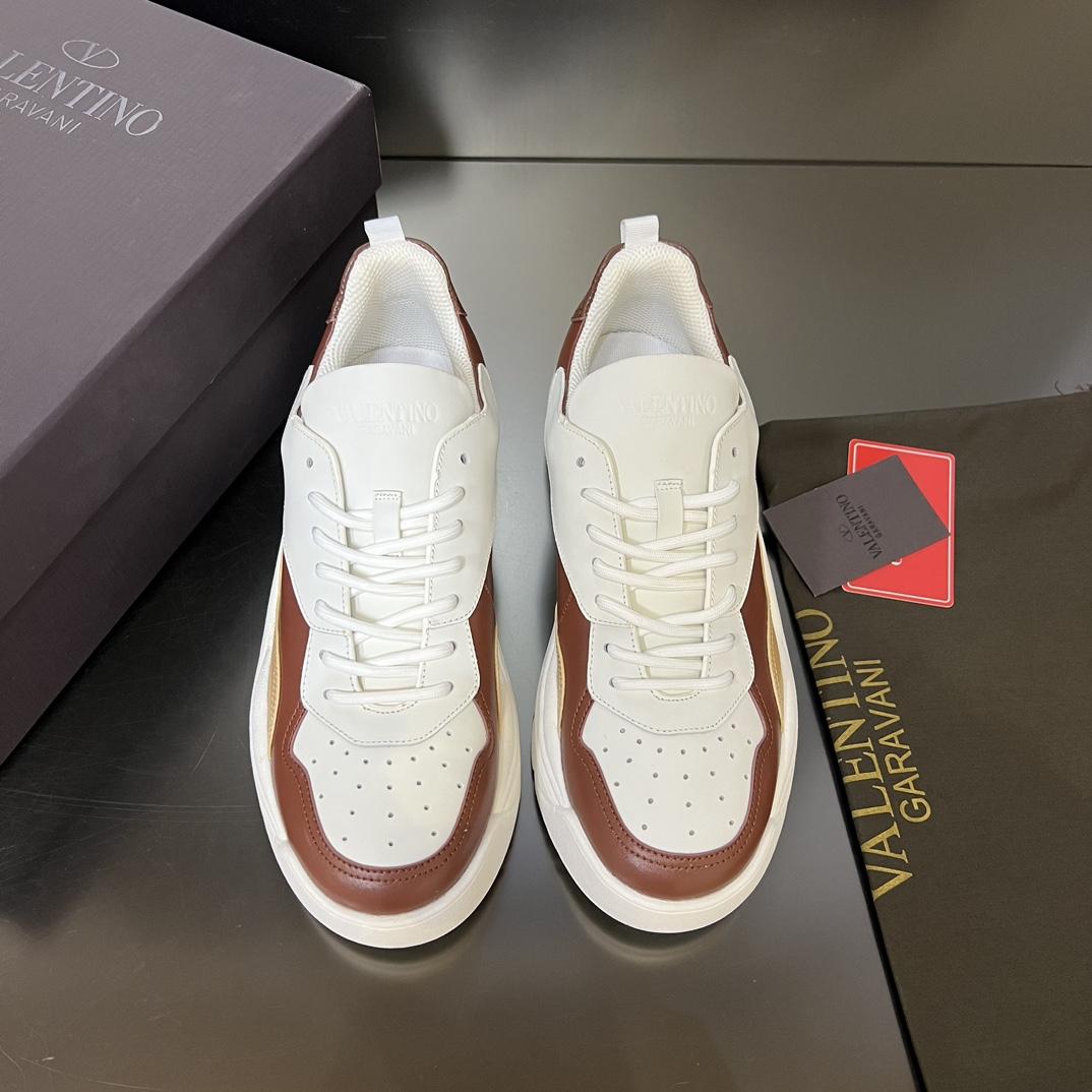 Valenti Garavani Brown Gumboy Sneakers - DesignerGu