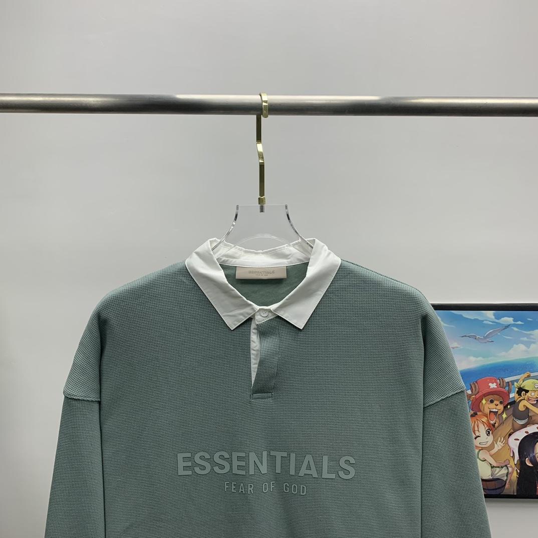 Fear of God Essentials Waffle Henley Rugby - DesignerGu