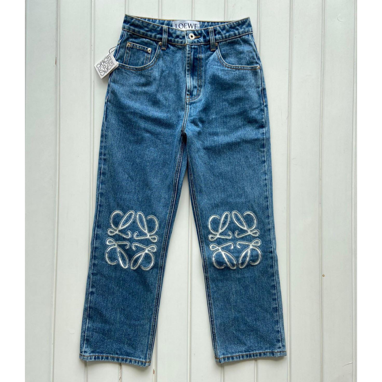 Loewe Anagram Cropped Jeans - DesignerGu