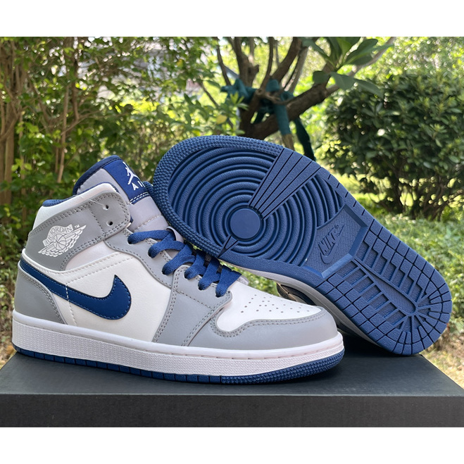 Air Jordan 1 Mid “True Blue” Sneaker     DQ8426-014  - DesignerGu
