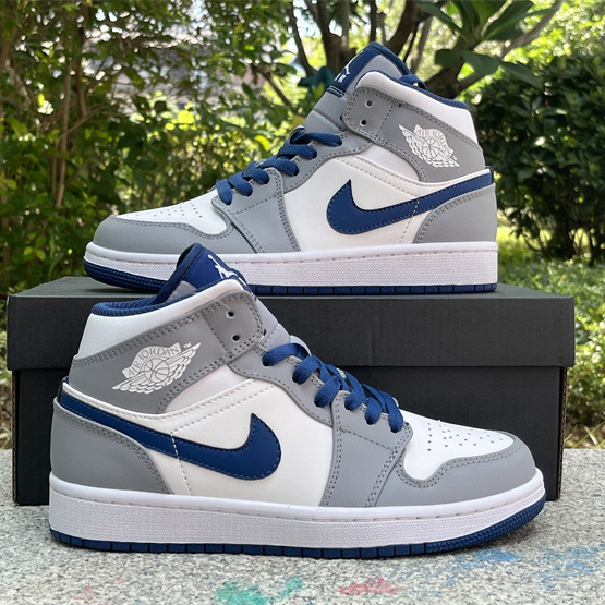 Air Jordan 1 Mid “True Blue” Sneaker     DQ8426-014  - DesignerGu