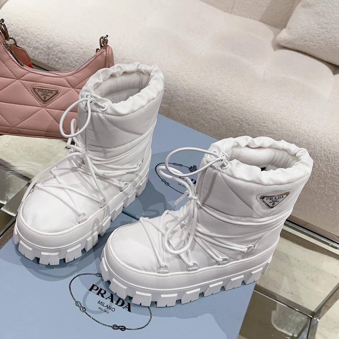 Prada Nylon Gabardine Après Ski Booties - DesignerGu