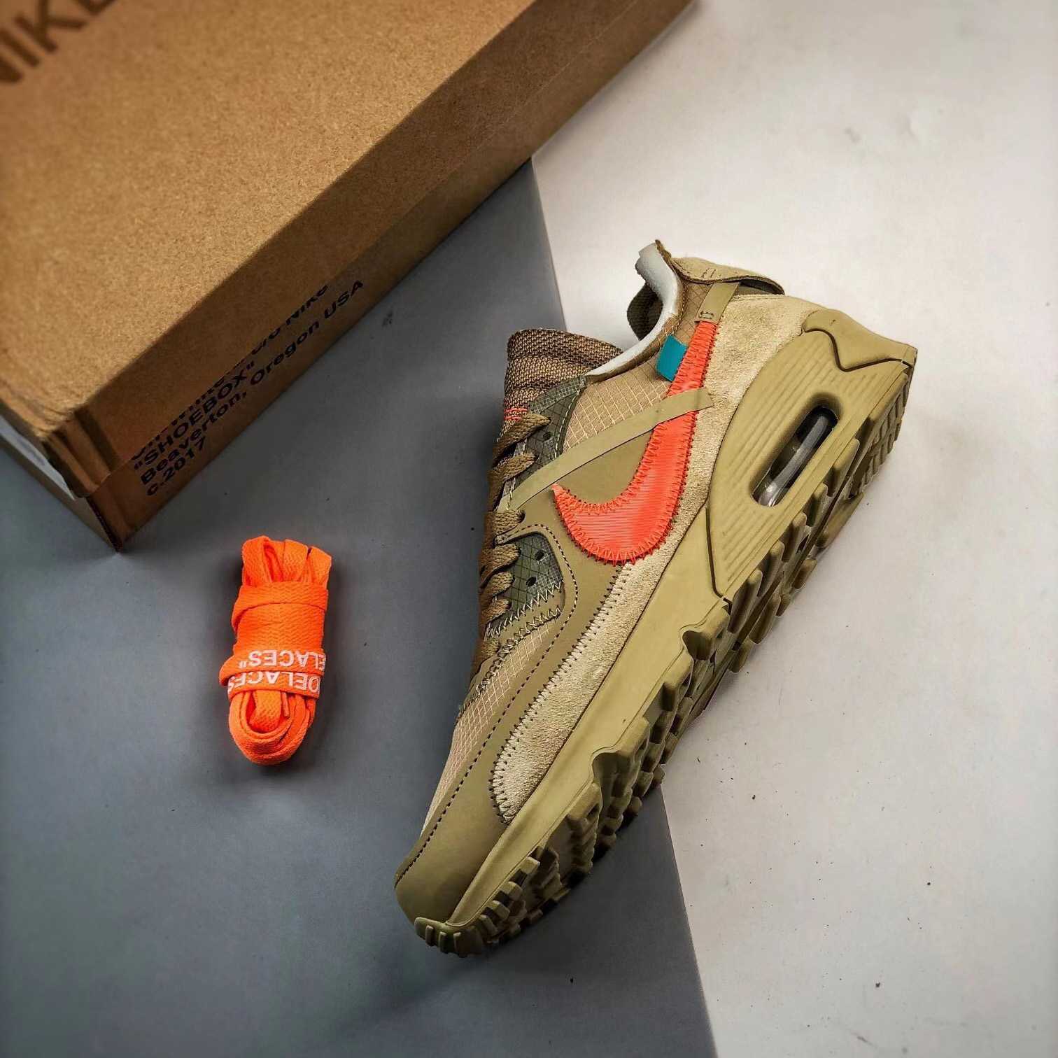 Off-White x Air Max 90 The 10 Sneakers    AA7293-200 - DesignerGu