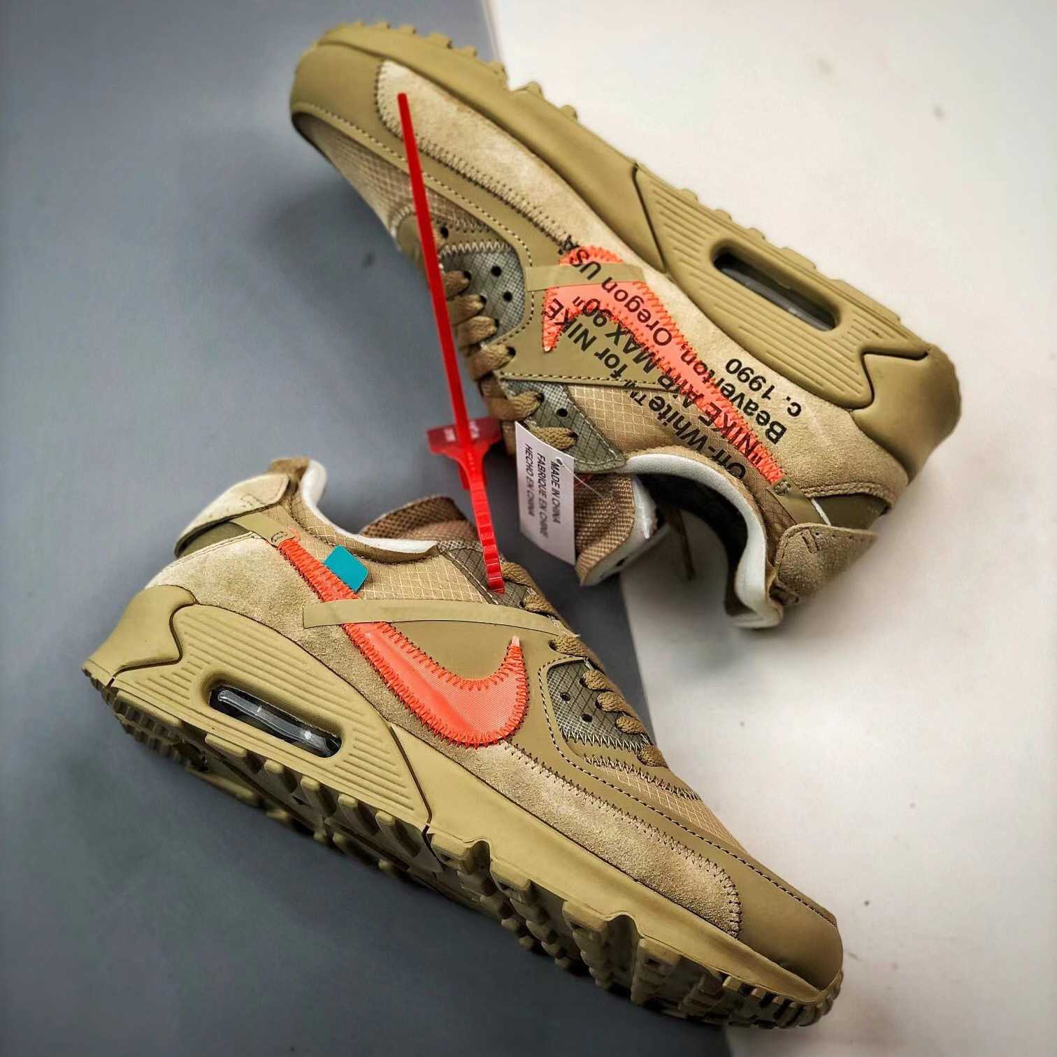 Off-White x Air Max 90 The 10 Sneakers    AA7293-200 - DesignerGu