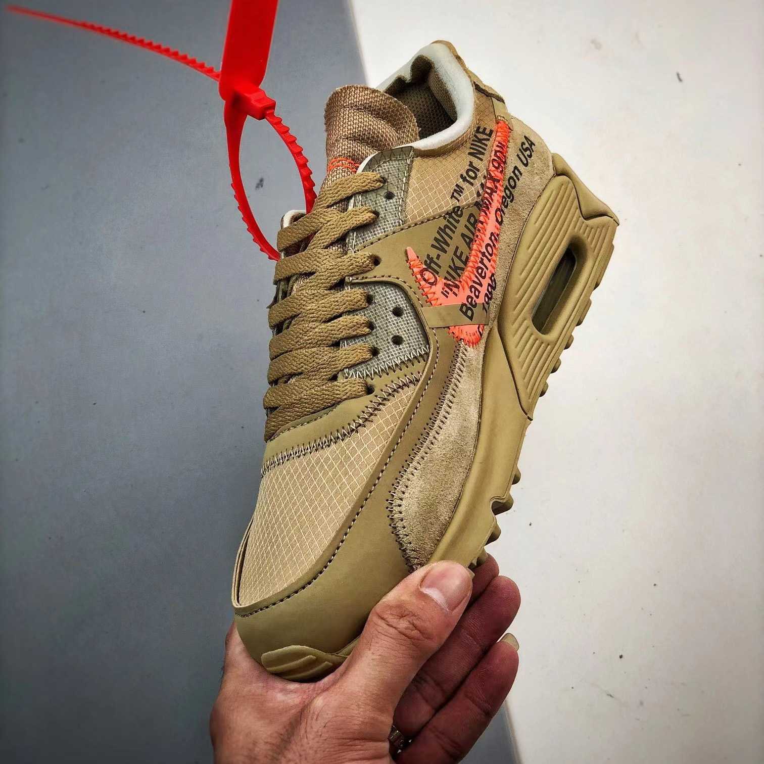 Off-White x Air Max 90 The 10 Sneakers    AA7293-200 - DesignerGu