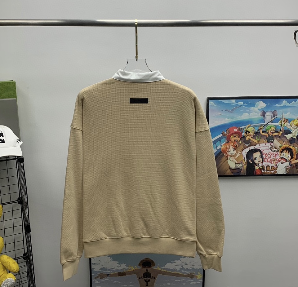 Fear of God Essentials Waffle Henley Rugby - DesignerGu