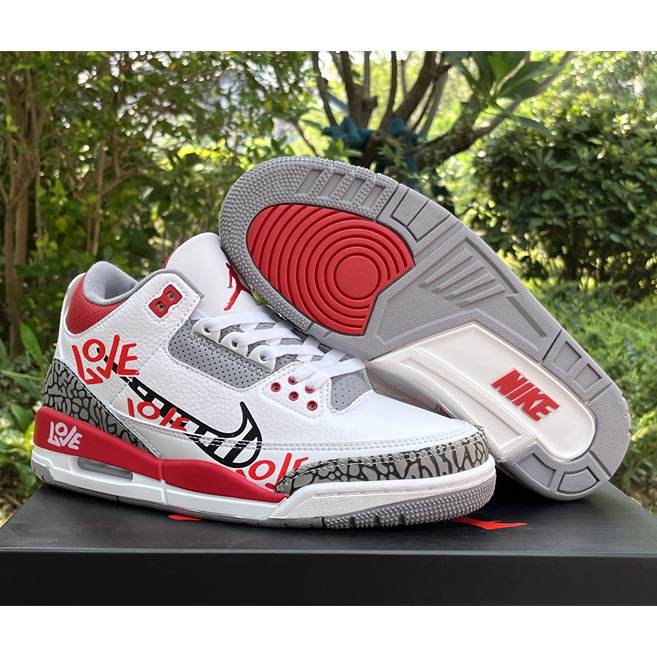 Air Jordan 3 OG “Fire Red”DIY Love Basketball Shoes   DN3707-160  - DesignerGu