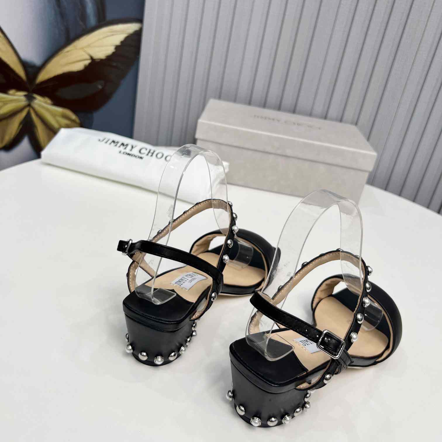 Jimmy Choo Aadra 45mm Sandals - DesignerGu