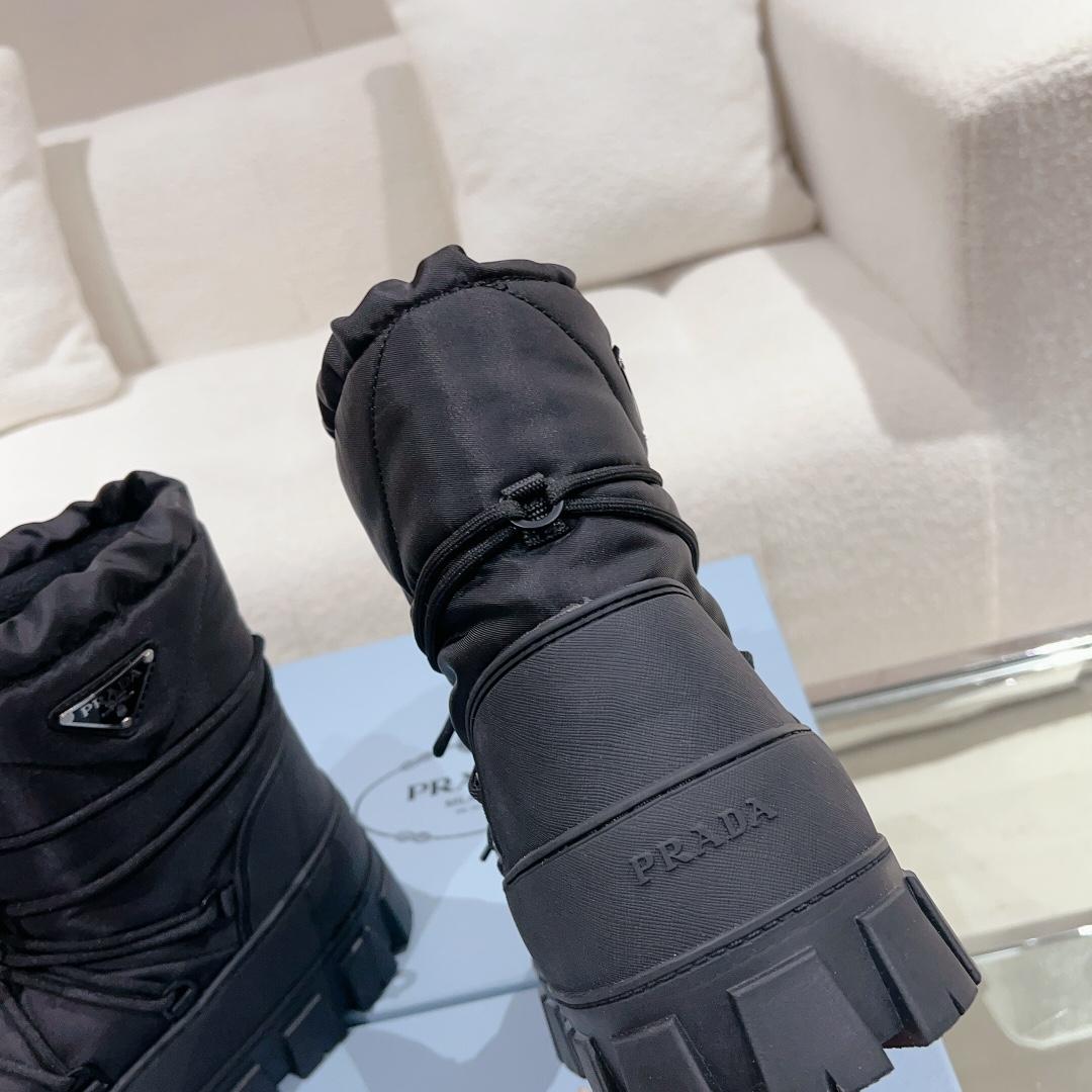 Prada Nylon Gabardine Après-ski Boots - DesignerGu