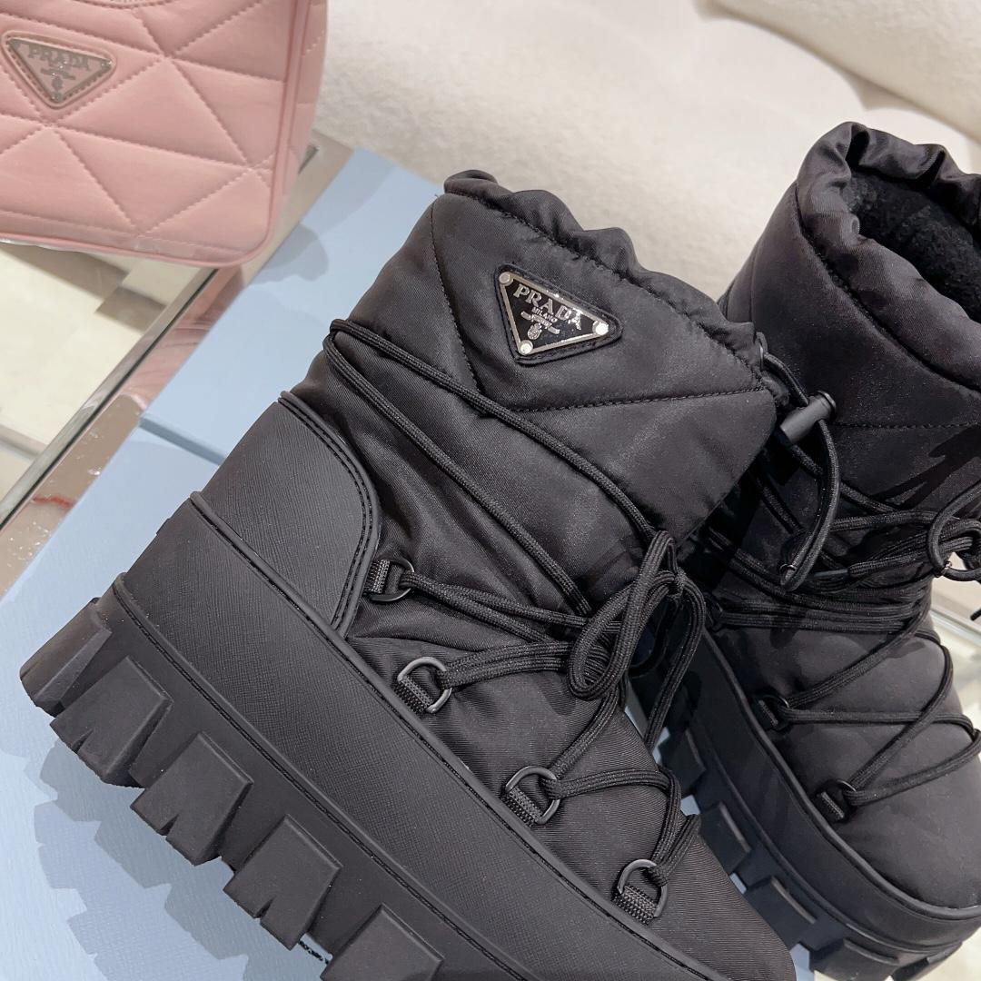 Prada Nylon Gabardine Après-ski Boots - DesignerGu