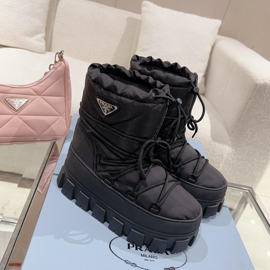 Prada Nylon Gabardine Après-ski Boots - DesignerGu