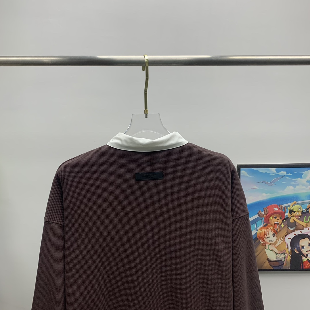 Fear of God Essentials Waffle Henley Rugby - DesignerGu