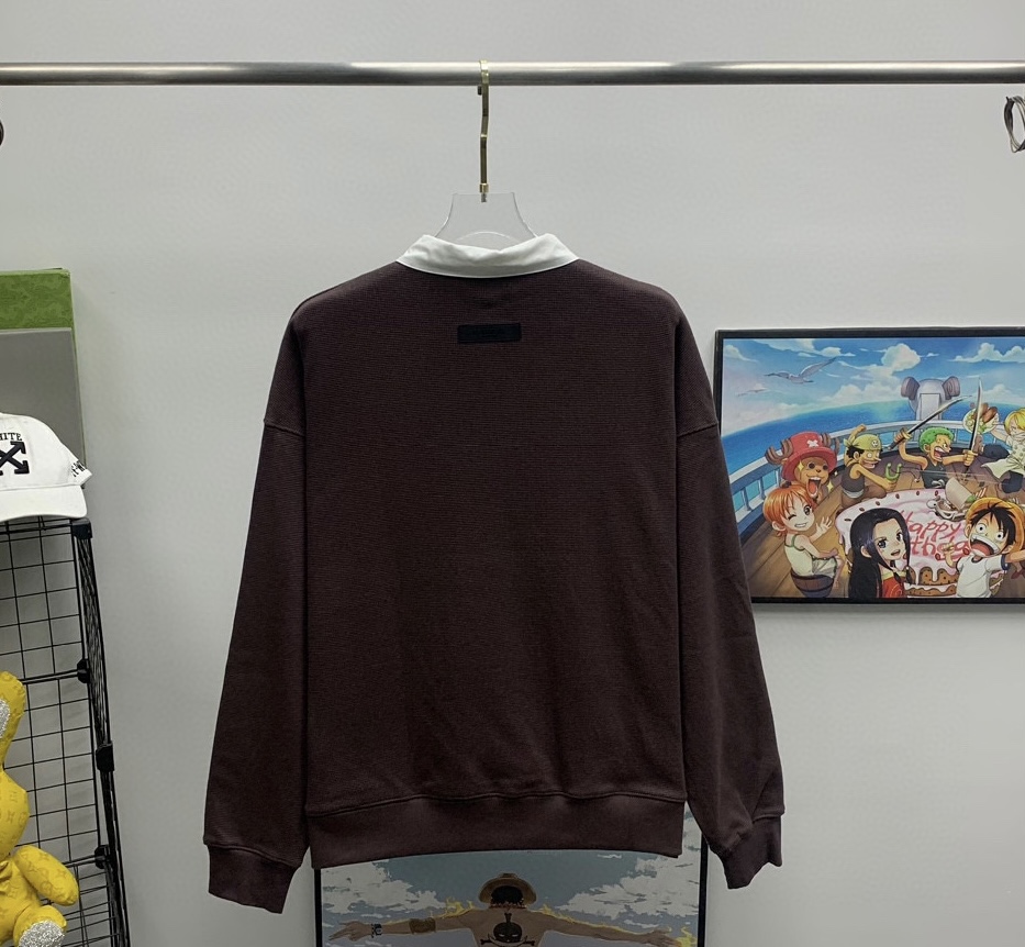 Fear of God Essentials Waffle Henley Rugby - DesignerGu