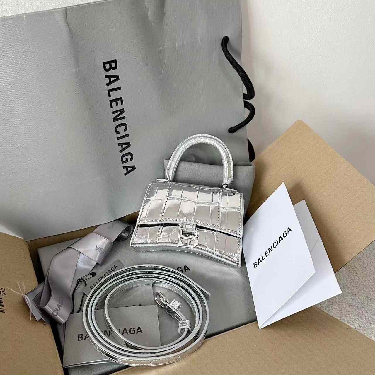 Balenciaga Mini Hourglass Tote Bag   12cm - DesignerGu