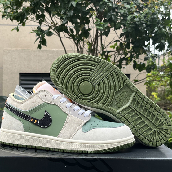 Air Jordan 1 Low Craft SE “Light Olive” Sneaker      FD6819-300 - DesignerGu