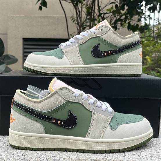 Air Jordan 1 Low Craft SE “Light Olive” Sneaker      FD6819-300 - DesignerGu