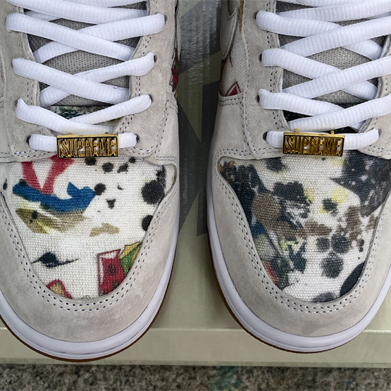 Supreme x Nike SB Dunk High “Rammellzee” Sneakers      FD8779-100 - DesignerGu