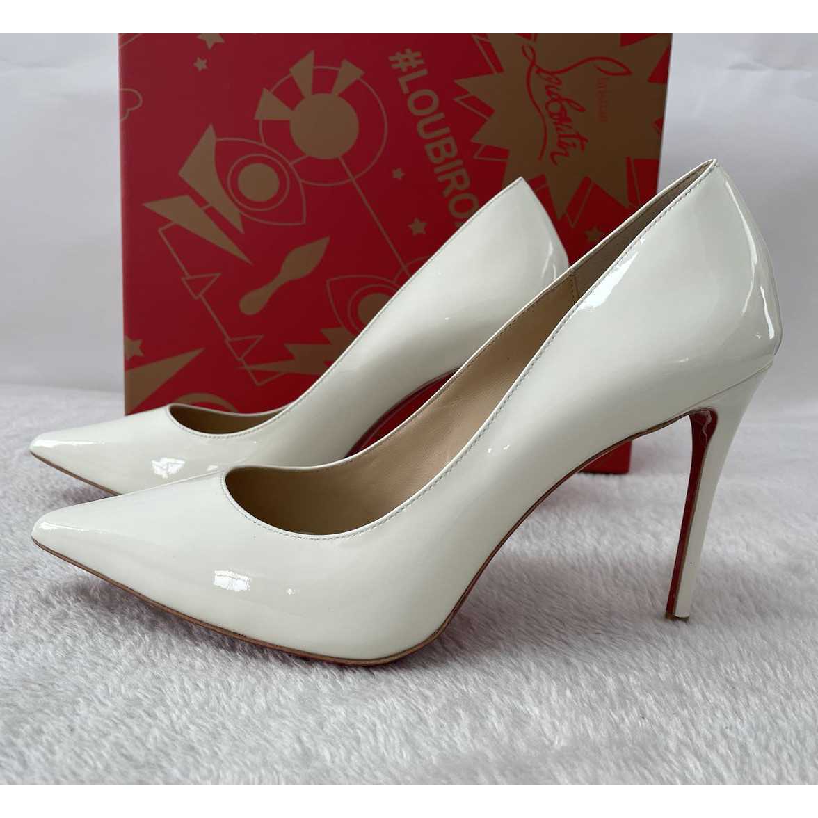 Christian Louboutin Leather Heel   10cm - DesignerGu