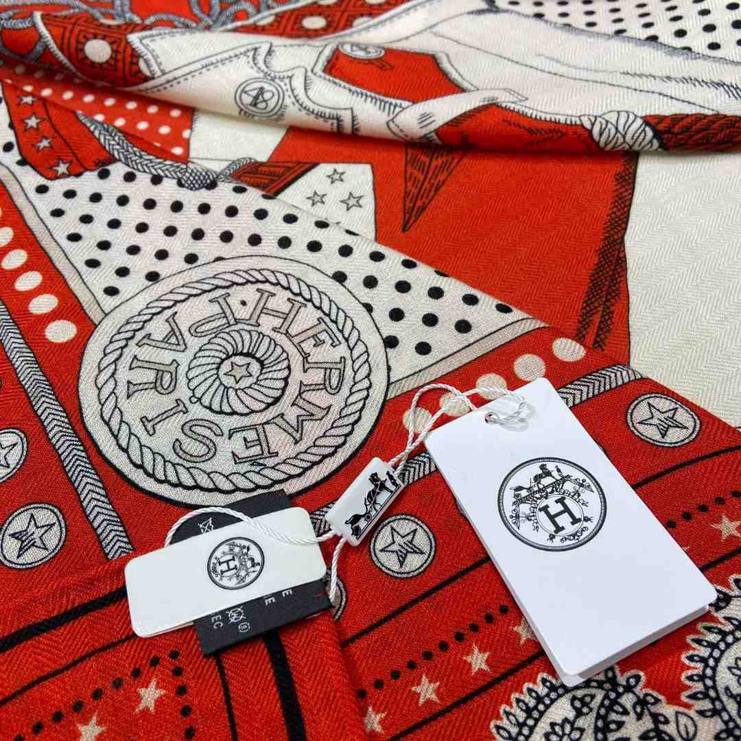 Hermes Zouaves et Dragons Bandana Shawl 140 - DesignerGu