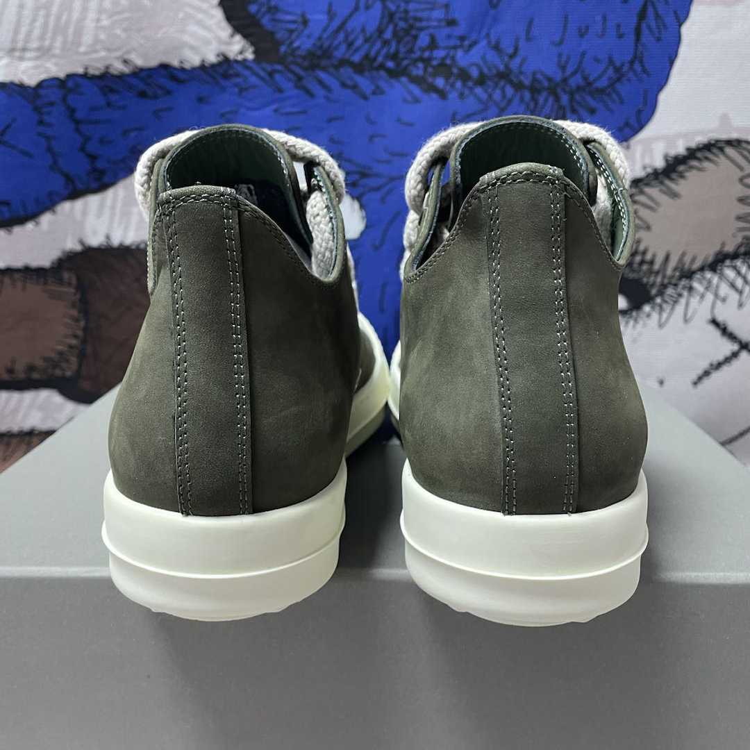 Rick Owens Leather Low-top Sneakers - DesignerGu