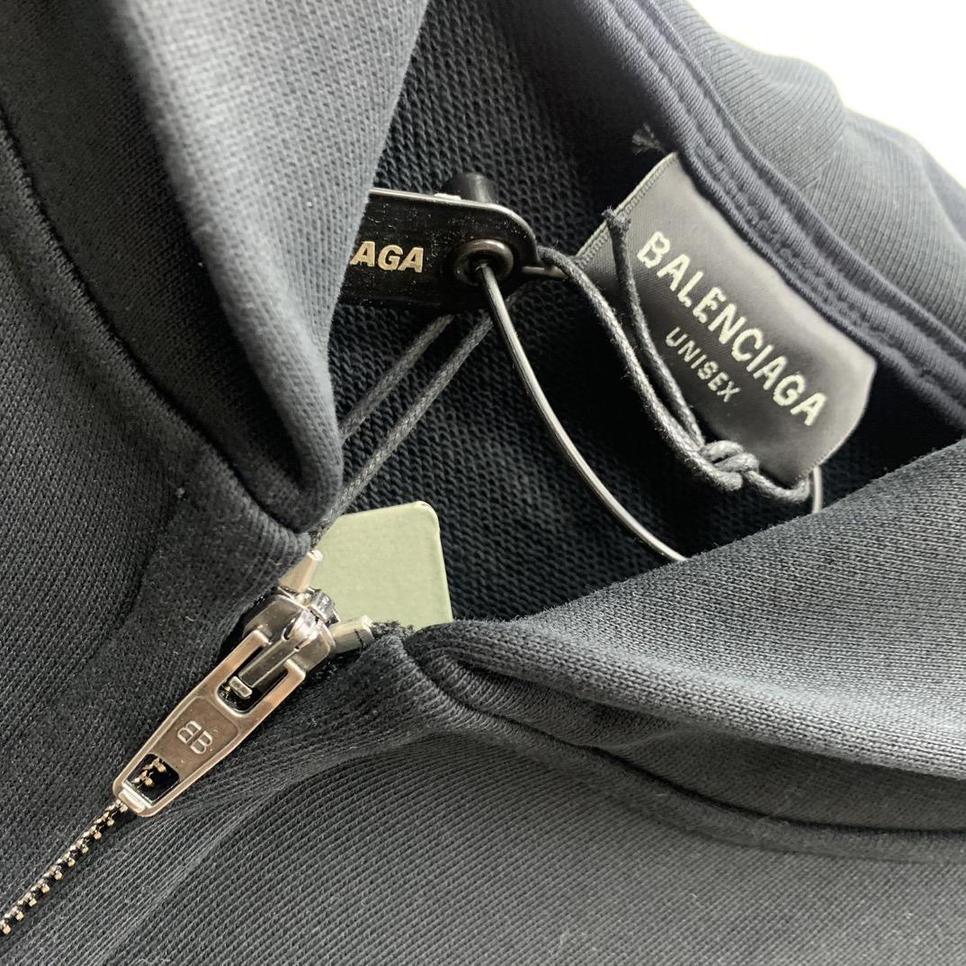 Balenciaga Logo Zip-up Hoodie - DesignerGu