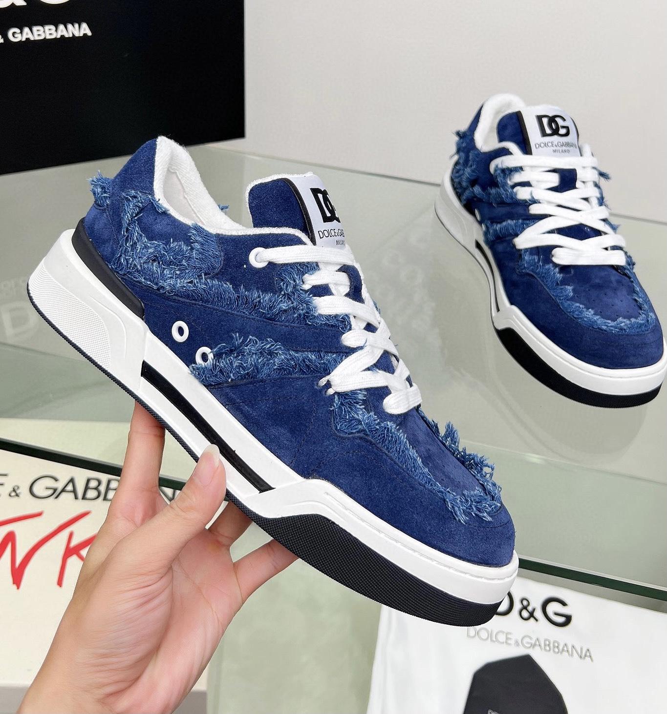 Dolce & Gabbana Denim New Roma Sneakers - DesignerGu