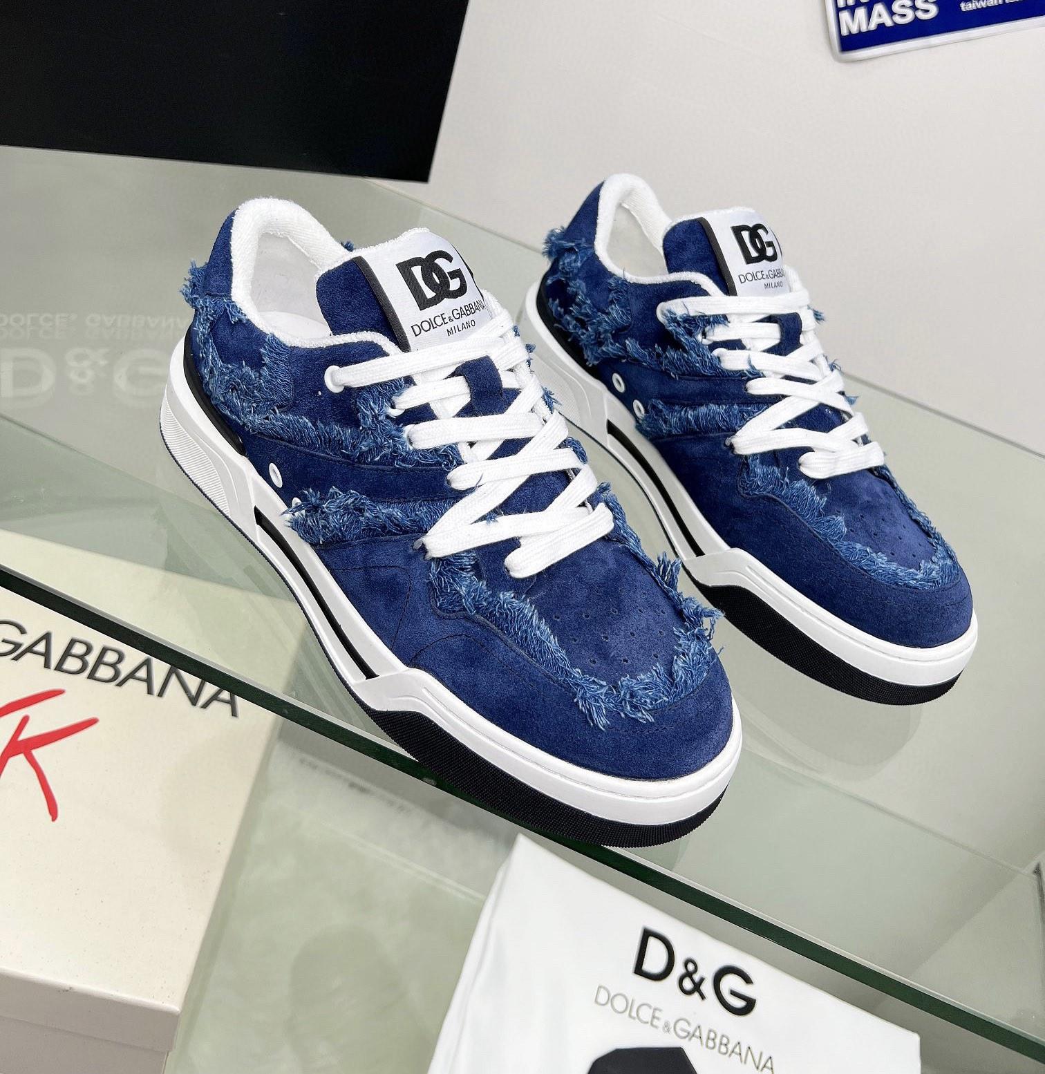 Dolce & Gabbana Denim New Roma Sneakers - DesignerGu