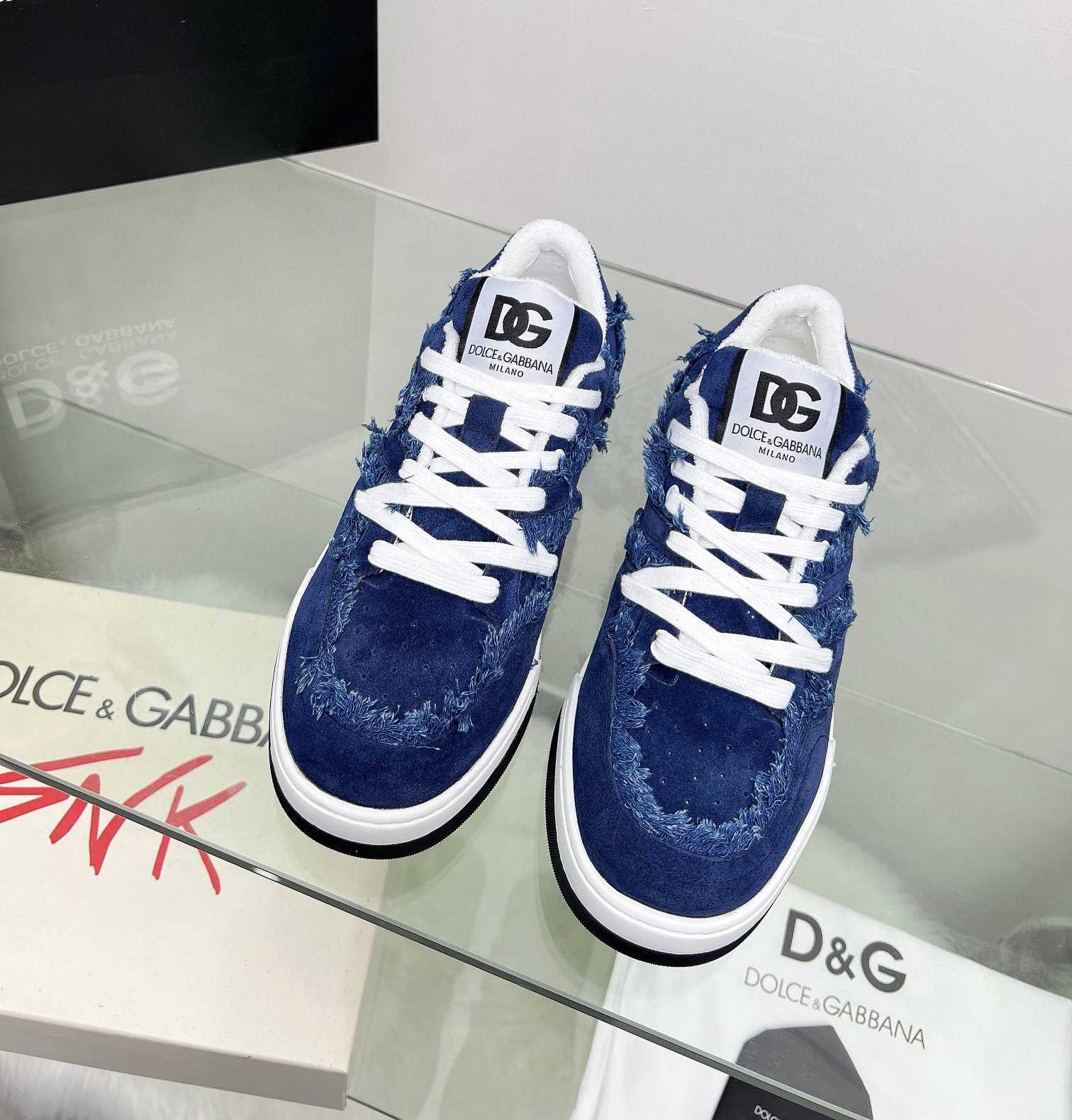 Dolce & Gabbana Denim New Roma Sneakers - DesignerGu