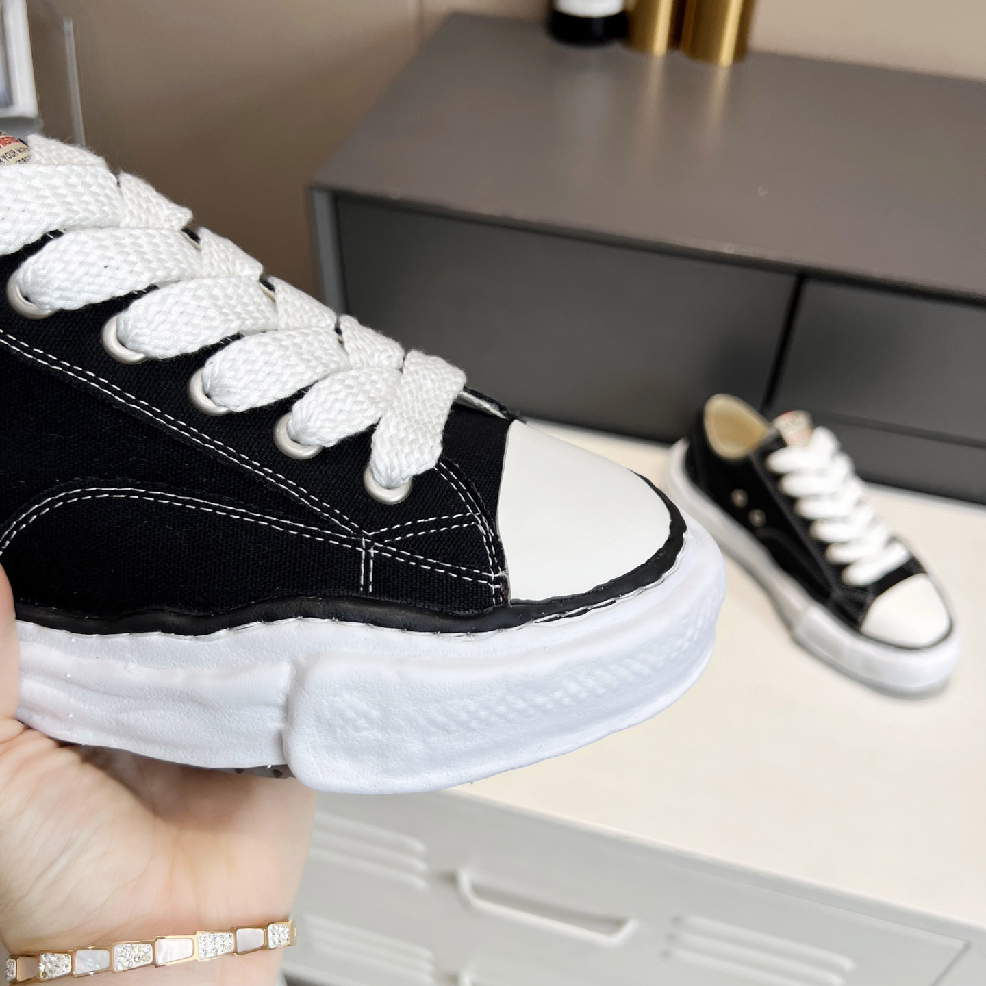 Maison Mihara Yasuhiro Hank OG Sole Canvas Low Sneaker - DesignerGu