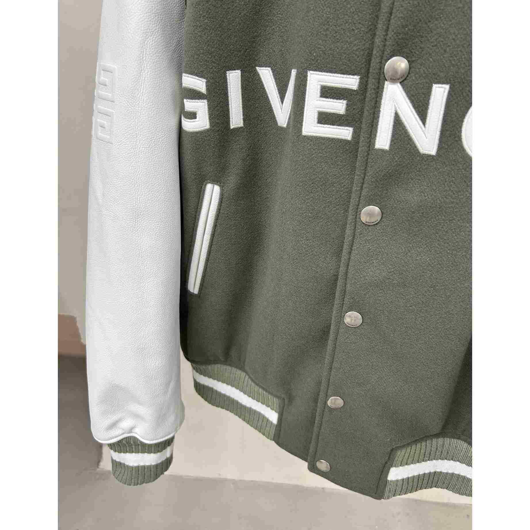 Givenchy Varsity Jacket In Wool And Leather - DesignerGu