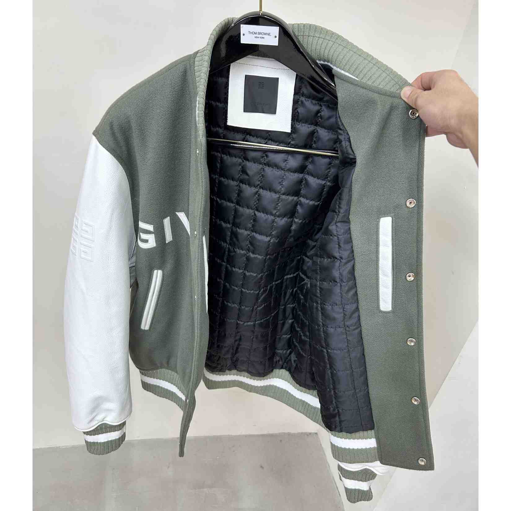 Givenchy Varsity Jacket In Wool And Leather - DesignerGu