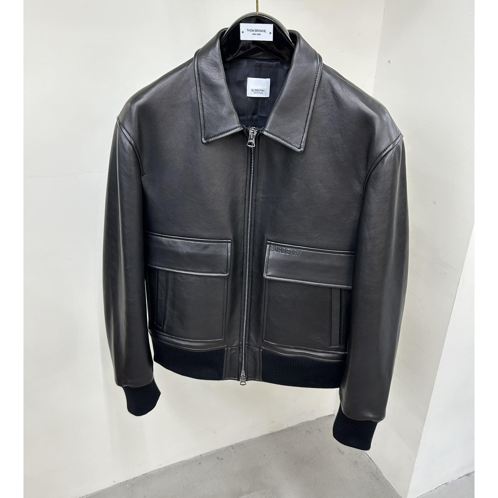 Burberry Leather Jacket   - DesignerGu