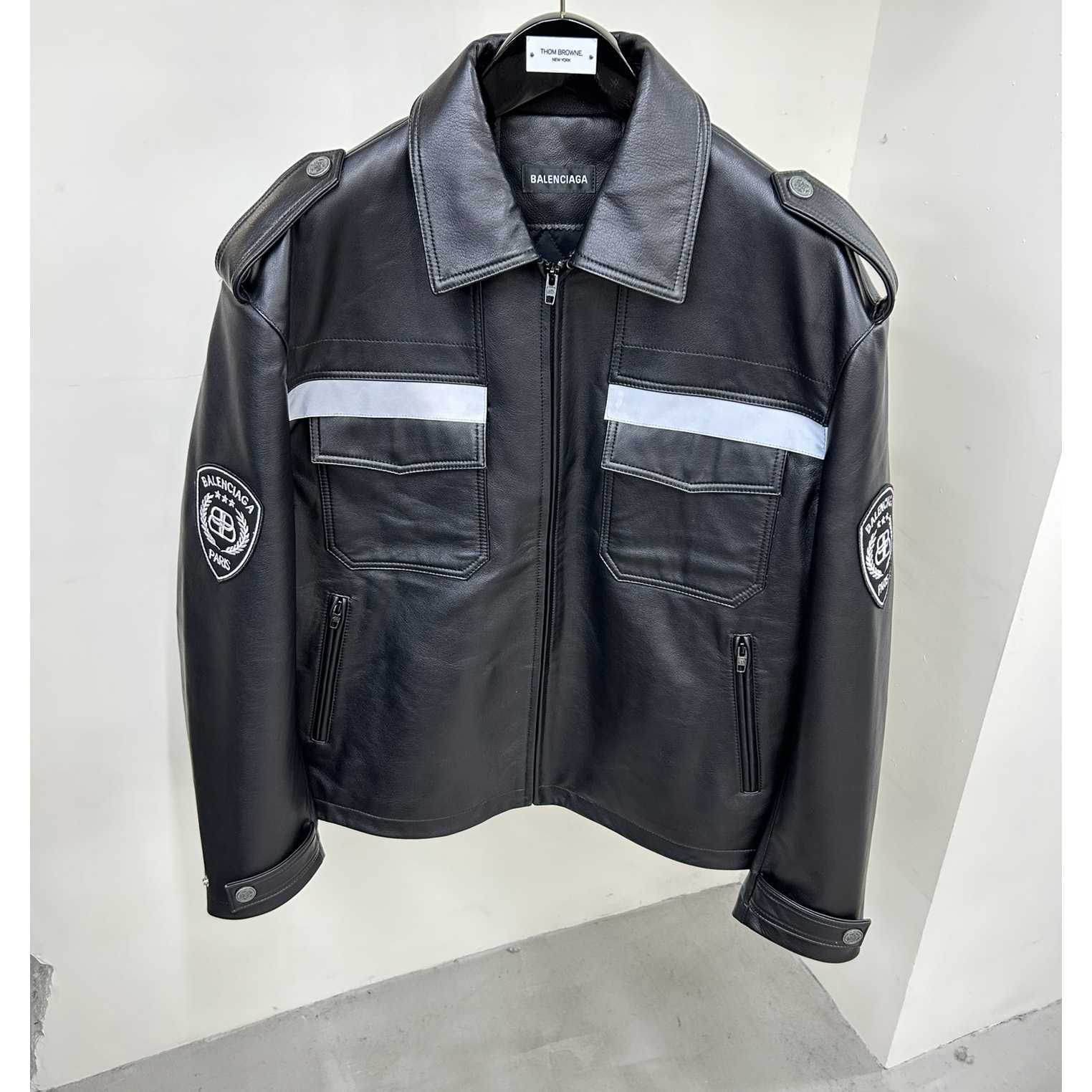 Balenciaga Paris Uniform Jacket In Black - DesignerGu