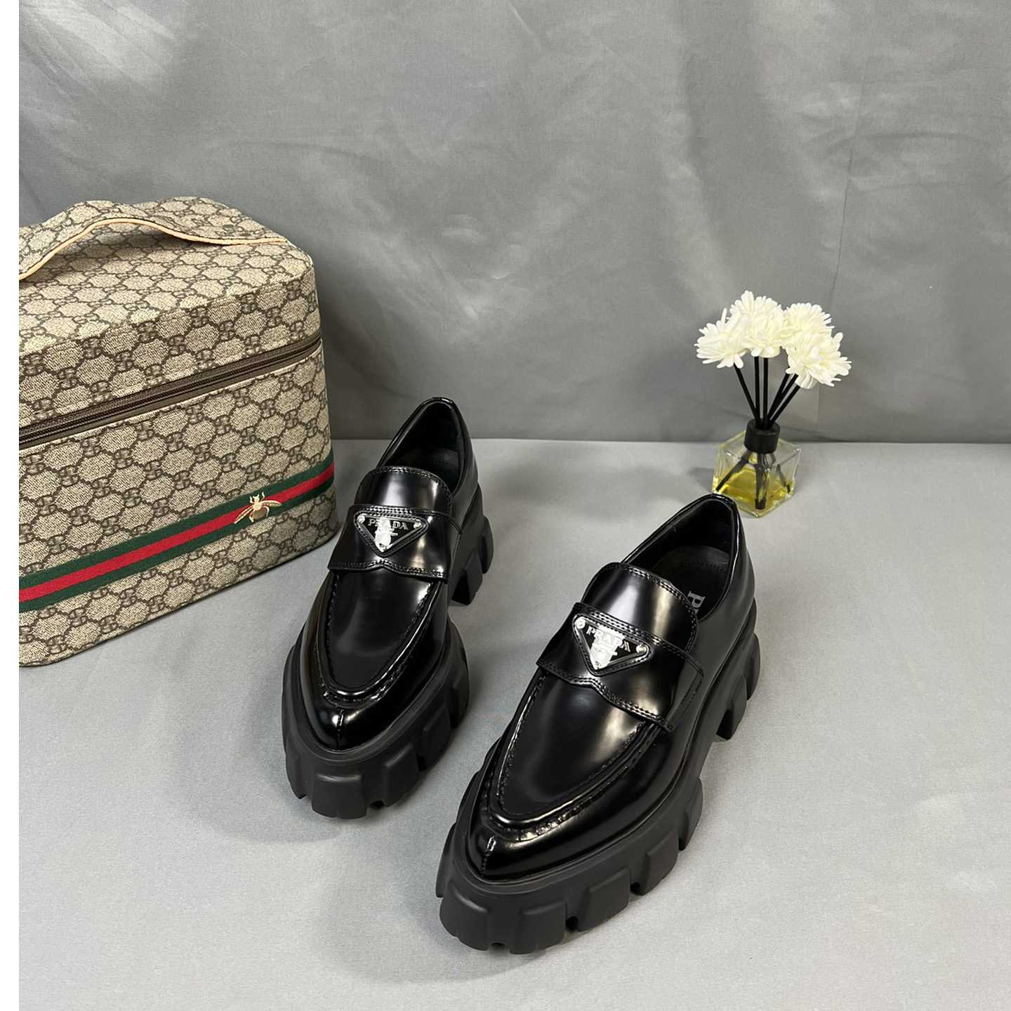 Prada Monolith 55mm Pointy Loafer - DesignerGu