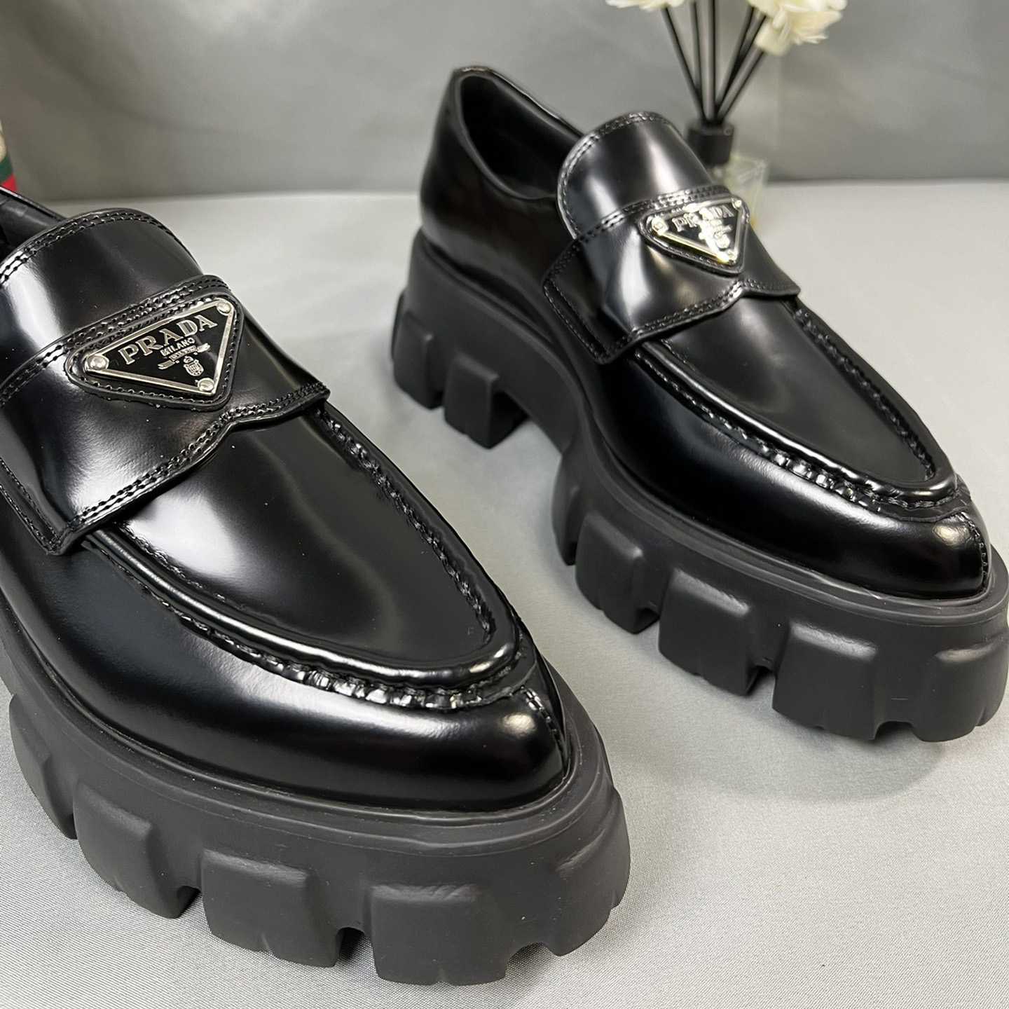 Prada Monolith 55mm Pointy Loafer - DesignerGu