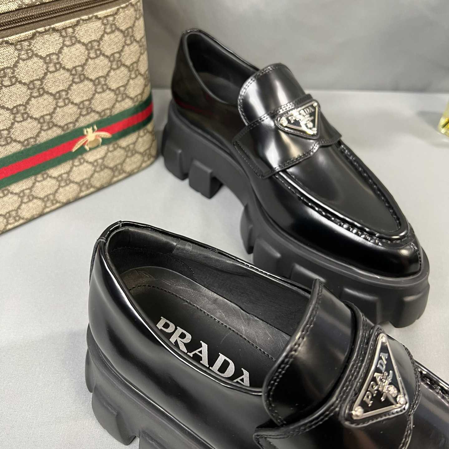 Prada Monolith 55mm Pointy Loafer - DesignerGu