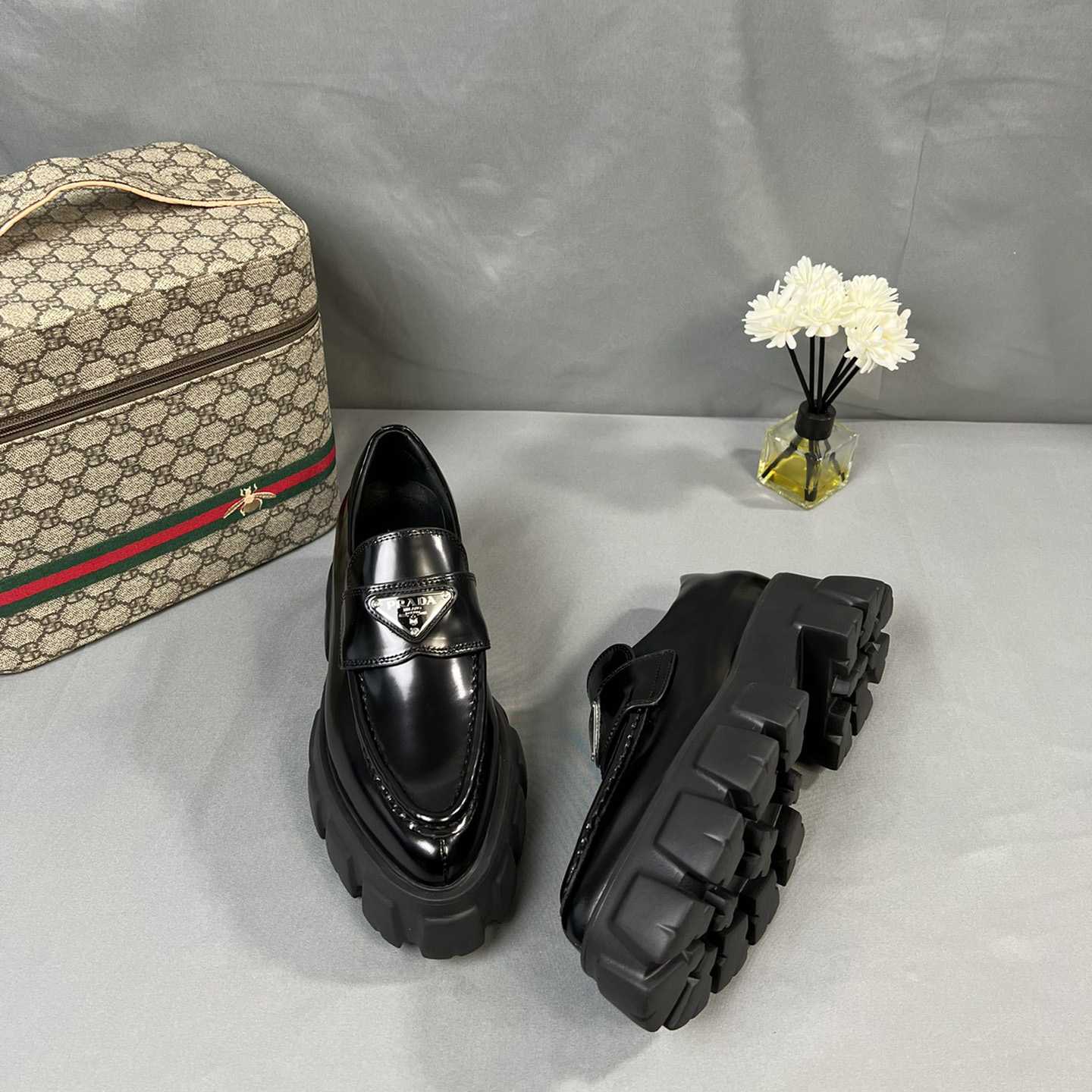 Prada Monolith 55mm Pointy Loafer - DesignerGu