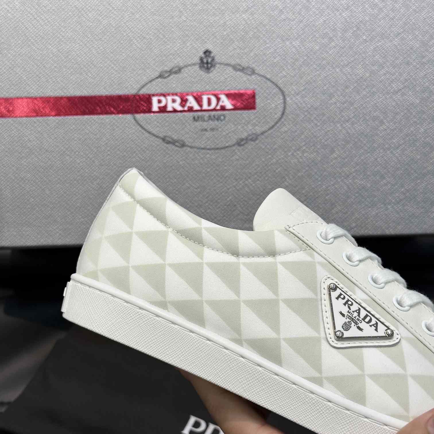 Prada Leather And Re-Nylon Sneakers - DesignerGu