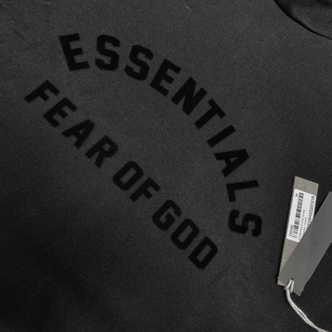 Fear Of God Essential Logo-print Drop-shoulder Hoodie - DesignerGu